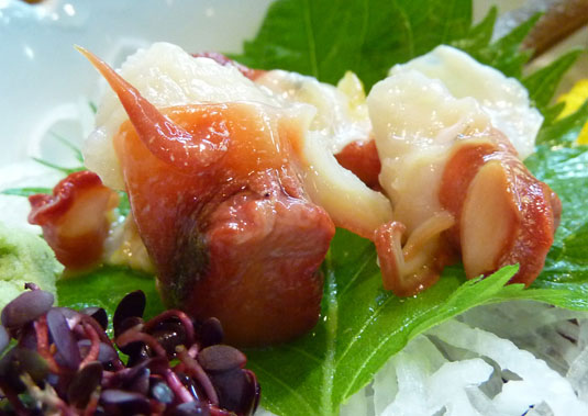 夜鳴き貝の刺身